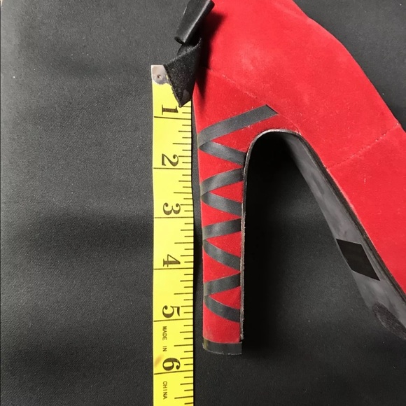 WOMENS Shi RED/BLACK Platform Heels SZ 5.5_477 - Picture 3 of 5